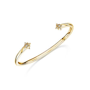 Rox Celestial Gold Vermeil Plated Star Cuff Bangle