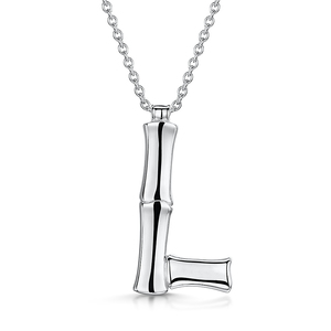 Rox Bamboo Sterling Silver Letter L Pendant