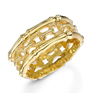 Rox Cane Yellow Oval Link Ring O