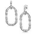 Click to view product details and reviews for Rox Cane Silver Double Oval Drop Earrings.
