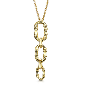 Rox Cane Yellow Oval Drop Necklace