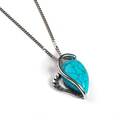 Click to view product details and reviews for Turquoise Silver Necklace 16 42cm.