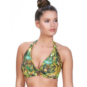 Freya Wilderness Halter Bikini Top Tropical
