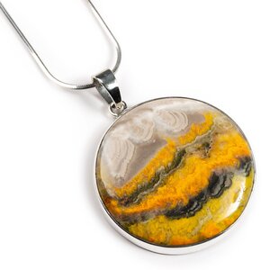 Indonesian Bumblebee Jasper Necklace Natural Designer Gemstone 16 42cm