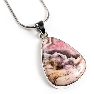 Rhodochrosite Necklace Natural Designer Gemstone 16 42cm