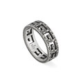Click to view product details and reviews for Gucci G Cube Aged Silver Ring.