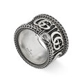 Click to view product details and reviews for Gucci Gg Marmont Snake Aged Silver Ring.
