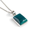 Click to view product details and reviews for Green Chalcedony Necklace In Silver Natural Designer Gemstone 16 40cm.