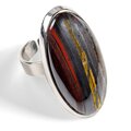 Click to view product details and reviews for Red Tiger Iron Adjustable Statement Ring Natural Designer Gemstone Default Title.