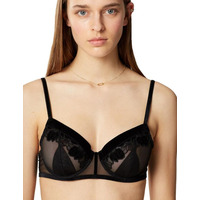 Maison Lejaby Black Dahlia Embroidered Full Cup Bra