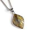 Click to view product details and reviews for Natural Labradorite Leaf Necklace Natural Designer Gemstone 16 42cm.