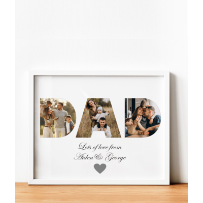 Personalised DAD Photo Collage Frame Gift