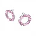 Click to view product details and reviews for Swarovski Millenia Hoop Earrings Octagon Cut Crystals Pink Rhodium Plated 5614296.