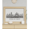 Personalised Stoke on Trent Skyline Word Art Picture