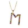 Initial M Letter Necklace - Gold