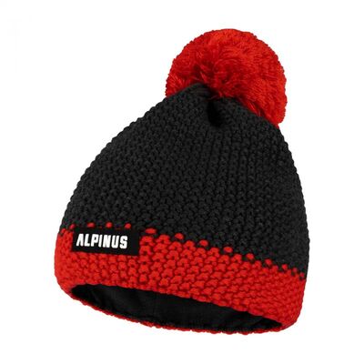 Alpinus Mens Mutenia Hat - Black/Red