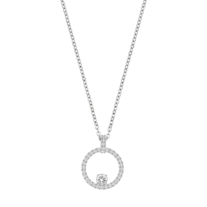 Swarovski Creativity Pendant Circular White Rhodium Plated 5198686