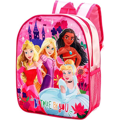 Girls Pink Disney Princess School Backpack Rucksack Bag