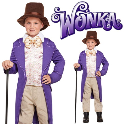 Boys Willy Wonka Fancy Dress Costume To Fit Age 4-12 Years - Large / 10-12 Years (U88 605)