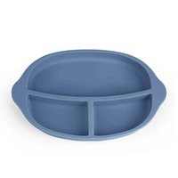 Haakaa Silicone Divided Plate (Colour: Bluestone)
