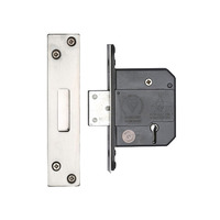 Heritage Brass 5 Lever Dead Locks, Nickel Plate - YK BSDL29 64MM (2.5 INCH) - NICKEL PLATE
