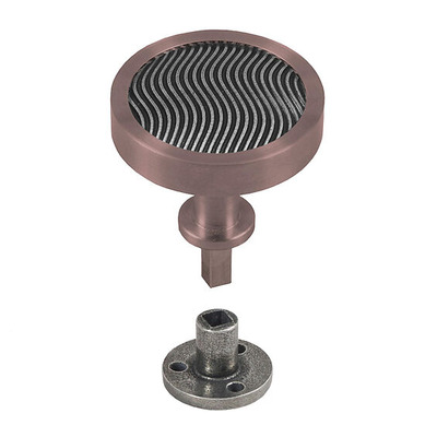 Finesse Immix Spiral Anti Rotation Cabinet Knob (40mm Diameter), Bronze - IMX3009-BR BRONZE