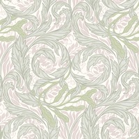 Vale Leaf Wallpaper Green / Pink Muriva 221503