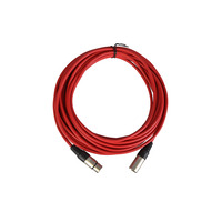 Balanced Mic Lead XLR Male to XLR Female - 10m Red