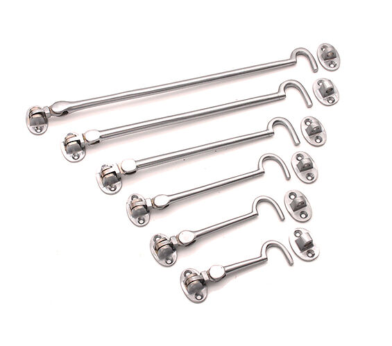 Door Handle Company Spira Brass Silent Cabin Hooks (Various Sizes 75Mm - 300Mm), Satin Chrome - Sb8111sc Satin Chrome - 250Mm