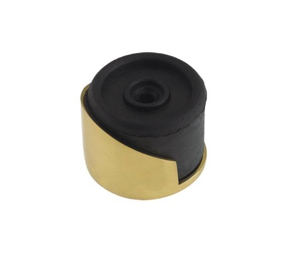 Door Handle Company Zoo Hardware Round Floor Mounted Door Stop (38Mm Diameter), Polished Brass - Zab85 Polished Brass - 38Mm Diameter