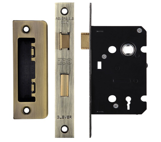 Door Handle Company Bronze Zoo Hardware 3 Lever Contract Sash Lock (64Mm Or 76Mm), Florentine - Zsc364fb 76Mm (3 Inch) - Florentine