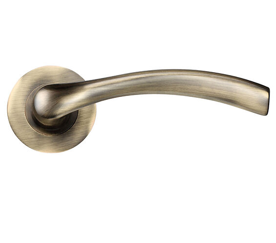 Door Handle Company Bronze Zoo Hardware Stanza Siena Lever On Round Rose, Florentine (Sold In Pairs) - Zpz050fb Florentine