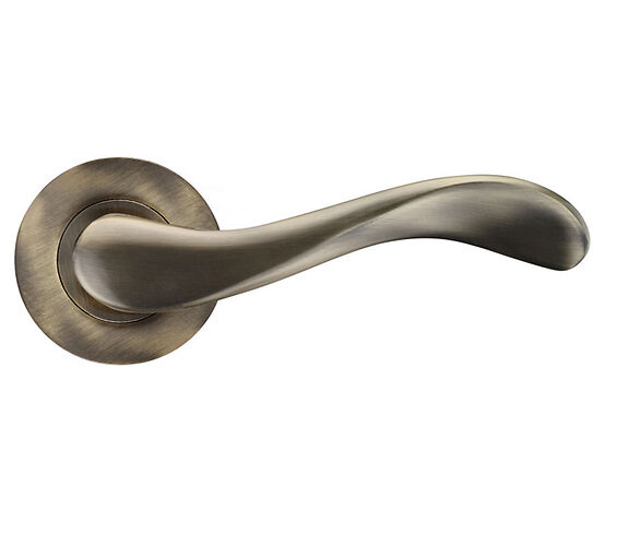 Door Handle Company Bronze Zoo Hardware Stanza Asti Lever On Round Rose, Florentine - Zpz230fb (Sold In Pairs) Florentine
