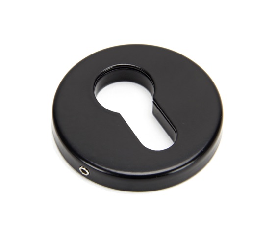 Door Handle Company Black From The Anvil Regency Round Euro Profile Concealed Escutcheon, - 45466