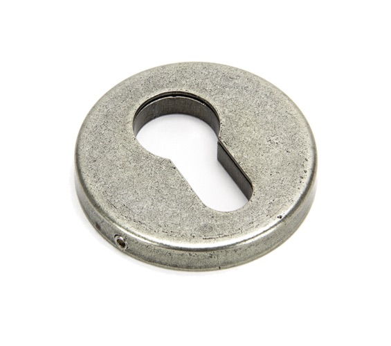 Door Handle Company From The Anvil Regency Round Euro Profile Concealed Escutcheon, Pewter - 45467 Pewter
