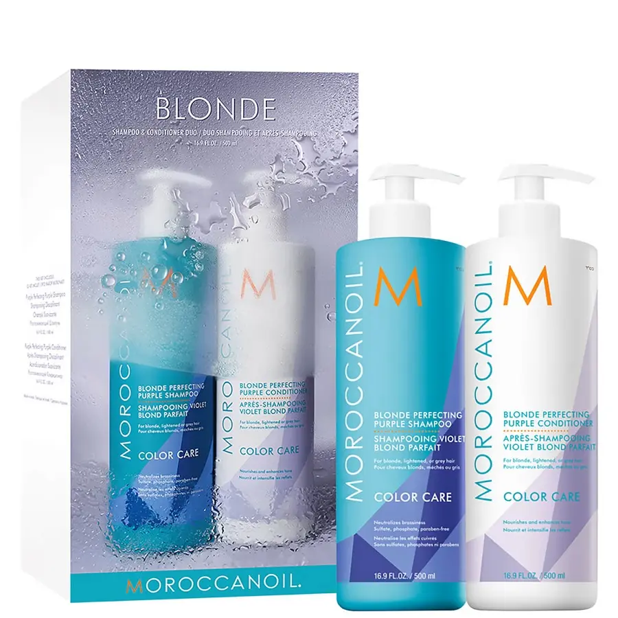 Moroccanoil Yellow/Orange Blonde Shampoo And Conditioner 500Ml Duo