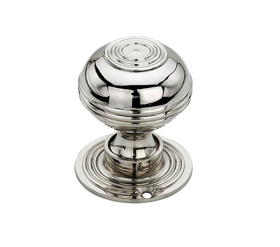 Door Handle Company Spira Brass Bloxwich Mortice/Rim Door Knob (50Mm Or 63Mm), Polished Nickel - Sb2103pn (Sold In Pairs) Polished Nickel - 50Mm