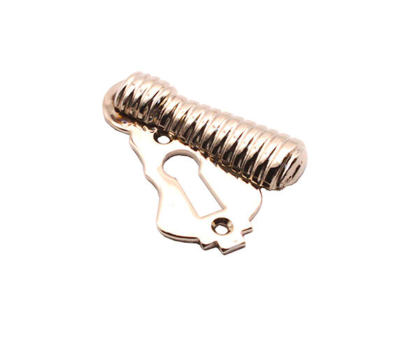 Door Handle Company Spira Brass Reeded Beehive Escutcheon, Polished Nickel - Sb3101pn Polished Nickel - Standard Profile (Key Hole)