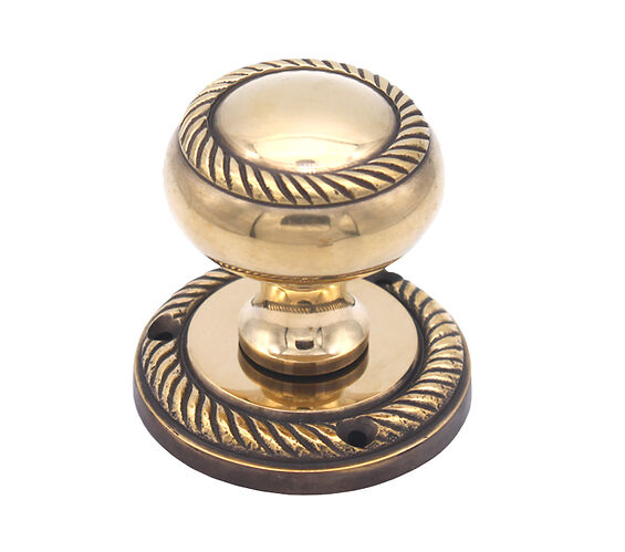 Door Handle Company Spira Brass Georgian Mortice Door Knob (60Mm), Aged Brass - Sb2119ab (Sold In Pairs) Aged Brass