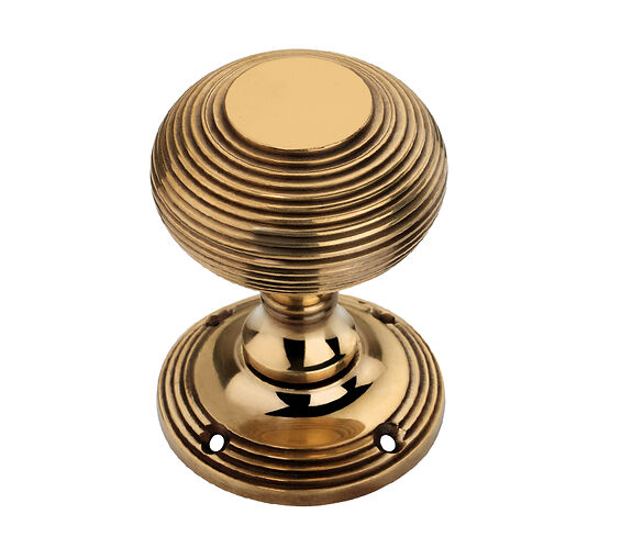 Door Handle Company Spira Brass Beehive Mortice Door Knob (60Mm), Aged Brass - Sb2122ab (Sold In Pairs) Aged Brass