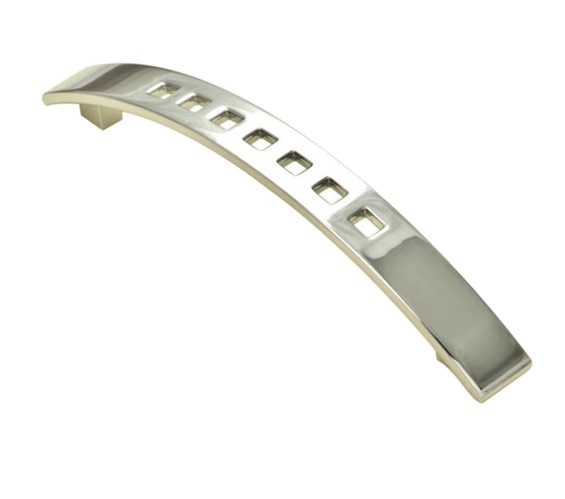 Door Handle Company Carlisle Brass Fingertip Quadra Curved Bow Cabinet Pull Handle (128Mm C/C), Polished Chrome - Ftd272bcp Polished Chrome - 128Mm C/C