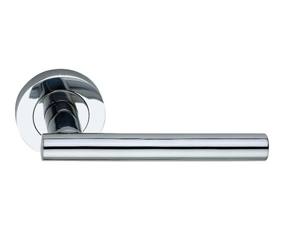 Door Handle Company Spira Brass Jura Lever On Rose, Polished Chrome - Sb1304pc (Sold In Pairs) Polished Chrome