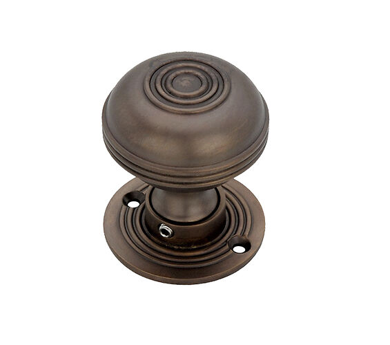 Door Handle Company Bronze Spira Brass Bloxwich Mortice/Rim Door Knob (50Mm), Aged - Sb2103abz (Sold In Pairs) Aged - 50Mm