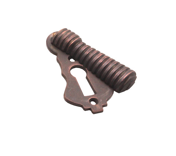 Door Handle Company Bronze Spira Brass Reeded Beehive Escutcheon, Aged - Sb3101abz Aged - Standard Profile (Key Hole)