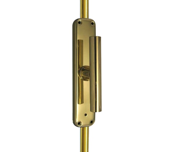 Door Handle Company Frelan Hardware Locking Espagnolette Bolt With Cylinder Handle, Polished Brass - Jv662pb Polished Brass