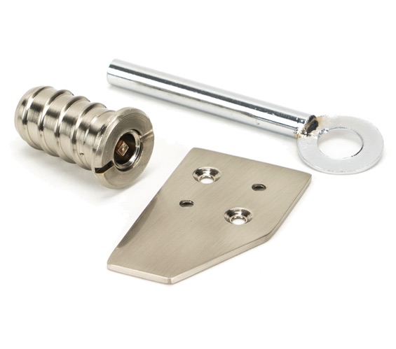 Door Handle Company From The Anvil Keyed Flush Sash Stop, Polished Nickel - 49920 Polished Nickel