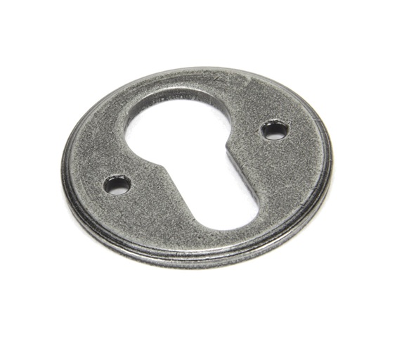 Door Handle Company From The Anvil Round Euro Profile Regency Escutcheon, Pewter - 45122 Pewter