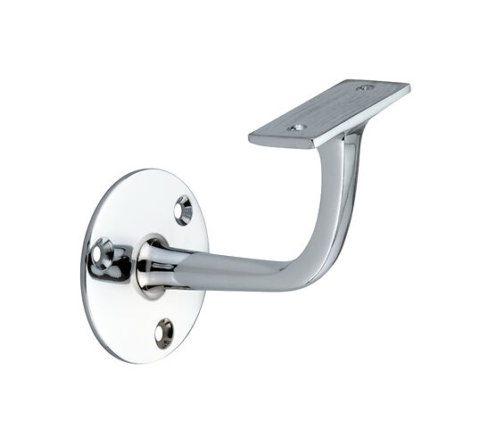 Door Handle Company Spira Brass Handrail Bracket, Polished Chrome - Sb6184pc (Sold In Pairs) Polished Chrome