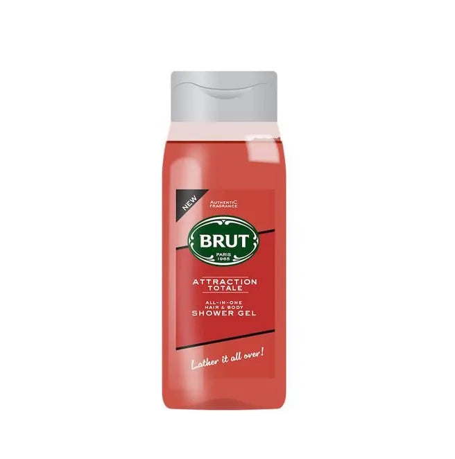 Brut Attraction Totale All In One Hair & Body Shower Gel 500ml x3 Men's - Image 14