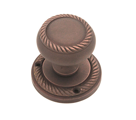 Door Handle Company Bronze Spira Brass Georgian Mortice Door Knob (60Mm), Aged - Sb2119abz (Sold In Pairs) Aged